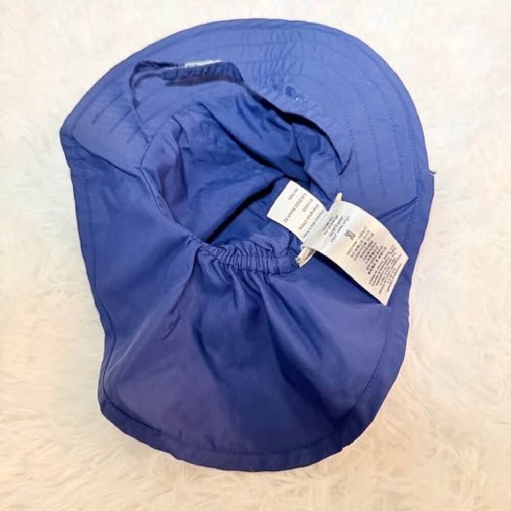 Pottery Barn Kids Baby Sun Hat Blue White Stripe 3-12M UPF Beach Hat - Picture 4 of 6